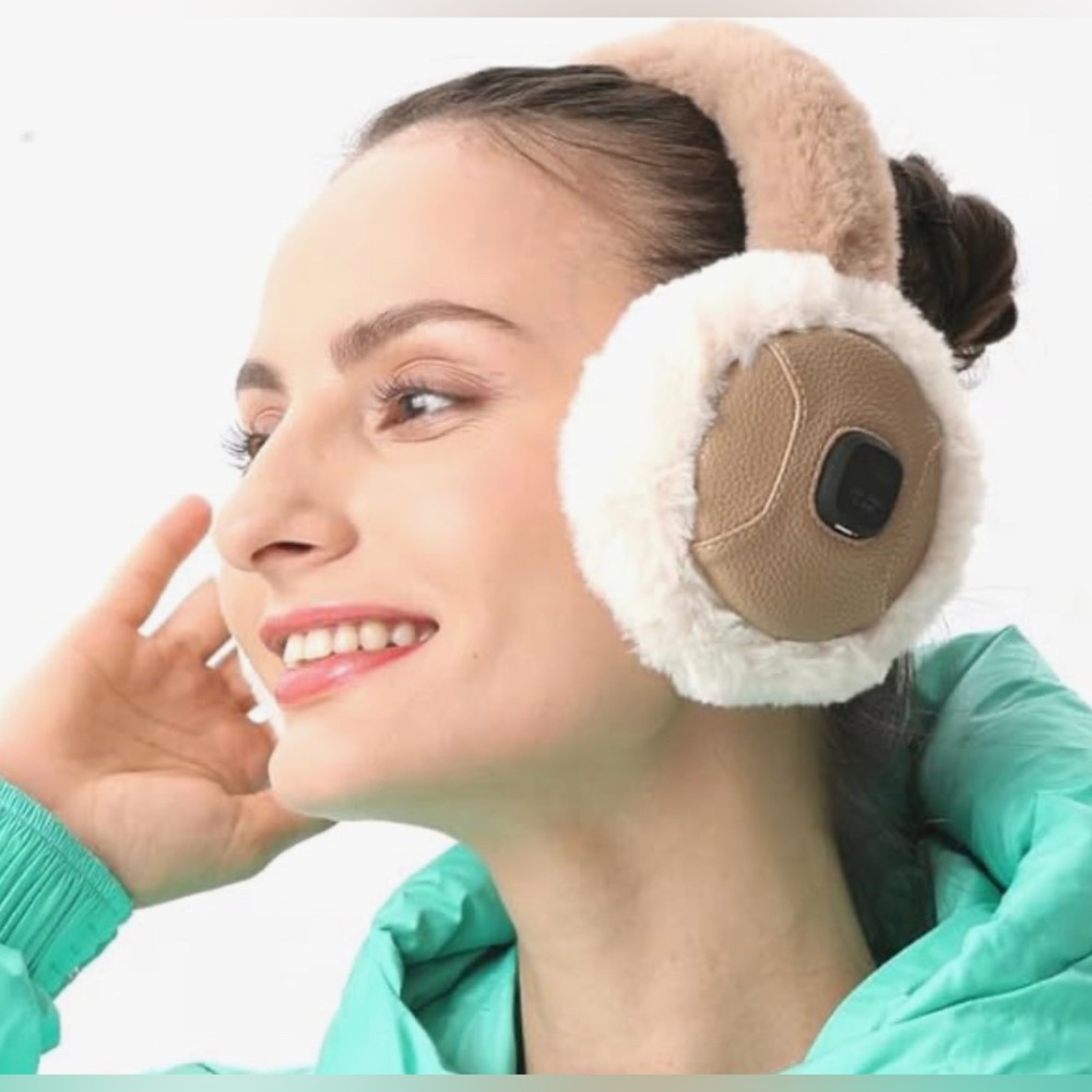 NWT Heated Ear Warmer for Winter Women & Men Electric Warm Ear Muf Fleece